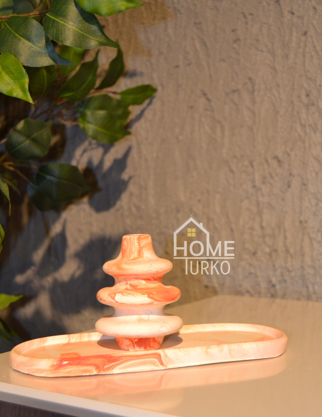 Double Bohemian Figurine and Ornamental Vase