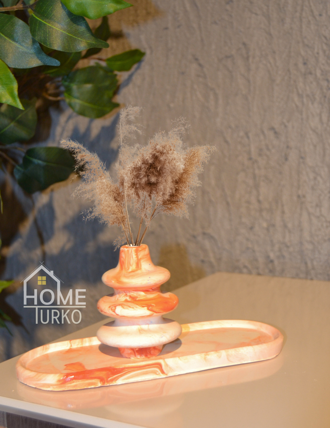 Double Bohemian Figurine and Ornamental Vase