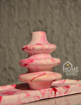 Double Bohemian Figurine and Ornamental Vase