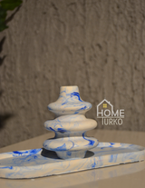 Double Bohemian Figurine and Ornamental Vase