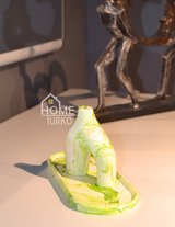 Double Bohemian Figurine and Ornamental Vase