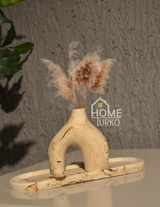 Double Bohemian Figurine and Ornamental Vase