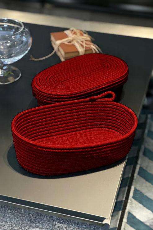 2'li Oval Kapaklı / Kapaksız Sepet Takımı