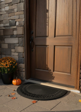 HomeAura Natural Jute Pattern Detailed Doormat