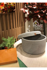 Bohem Yuvarlak Kapaklı Sepet Düzenleyici